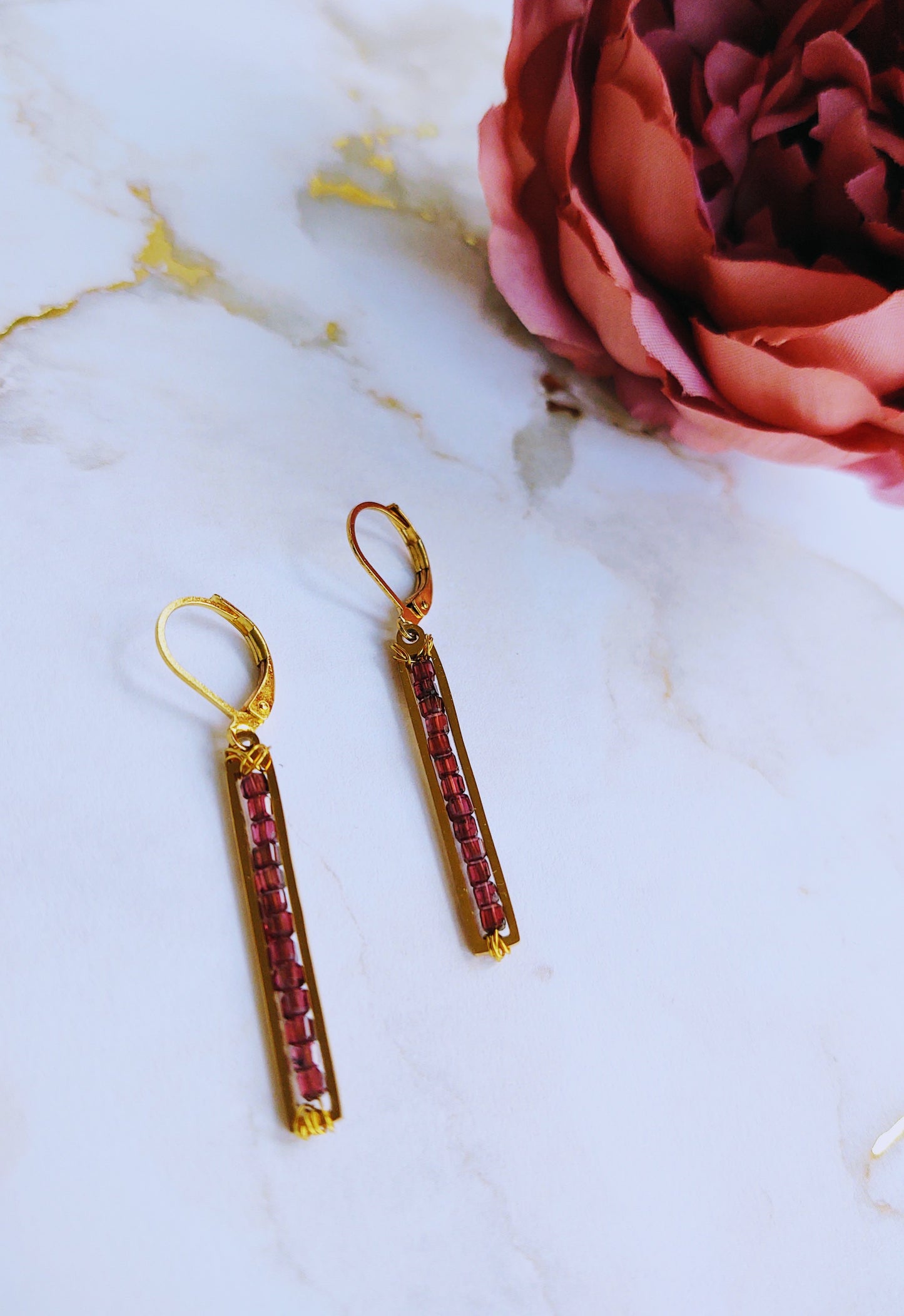 Garnet earrings