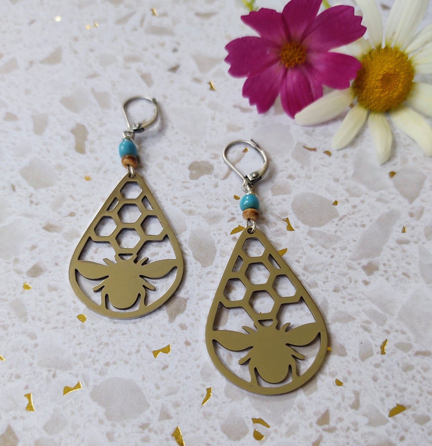 Honeycomb Silver {earrings}