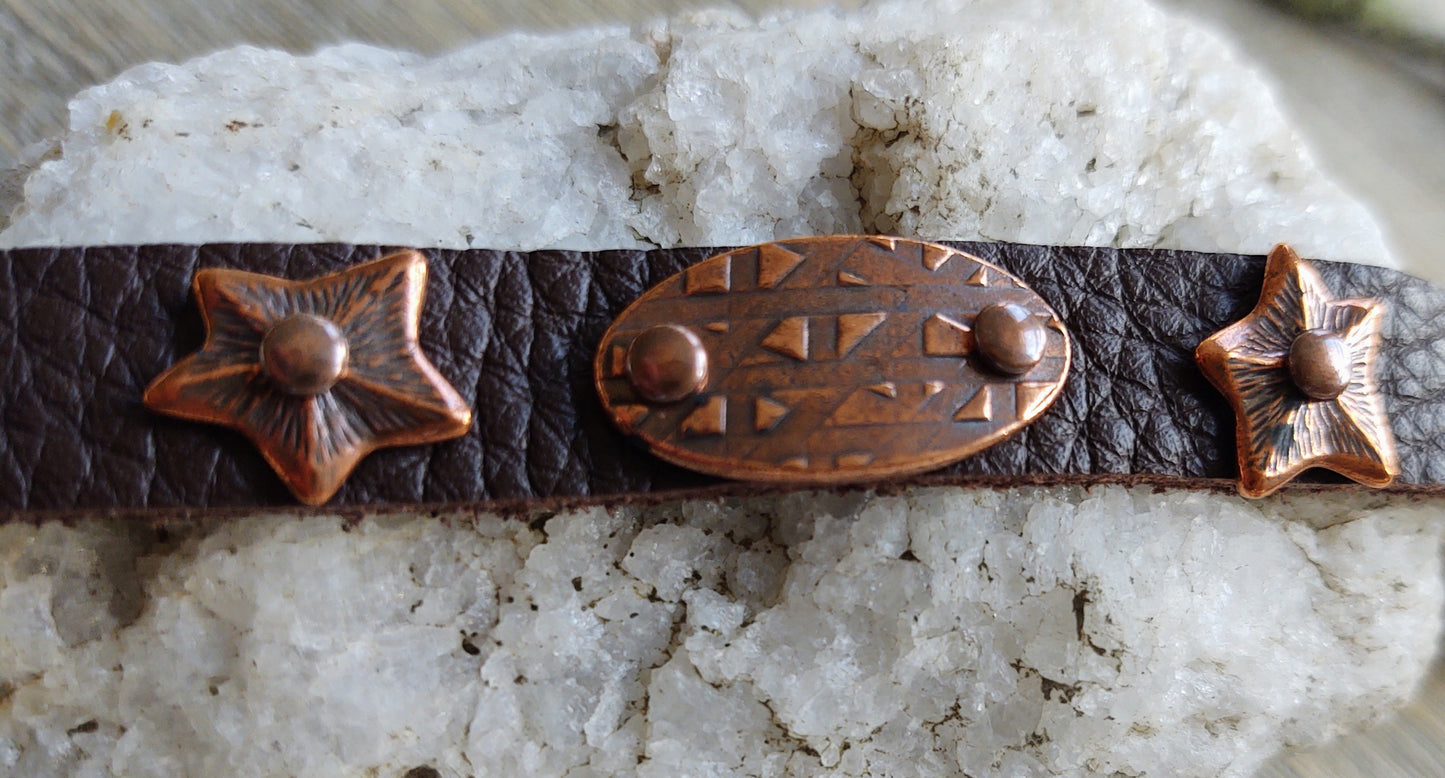 Hey, hey. My my... {copper and cocoa leather}