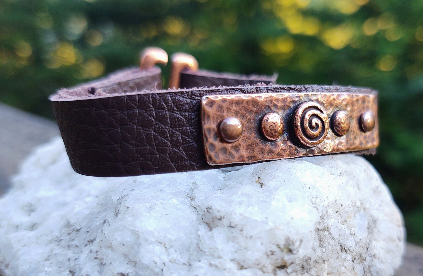 Spiral Vibes {copper and cocoa leather}