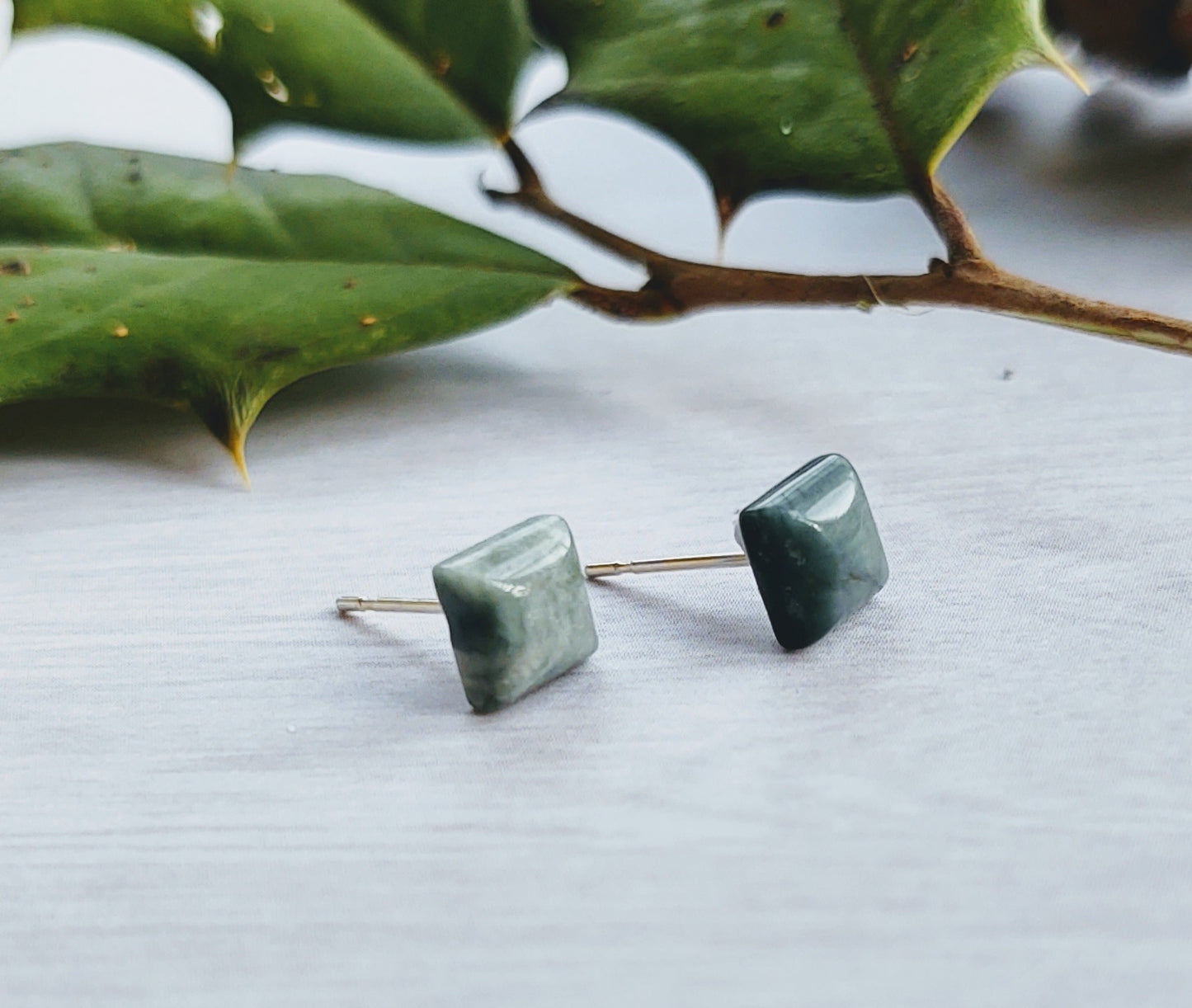 For Small Delights: Cat's Eye gemstone earrings