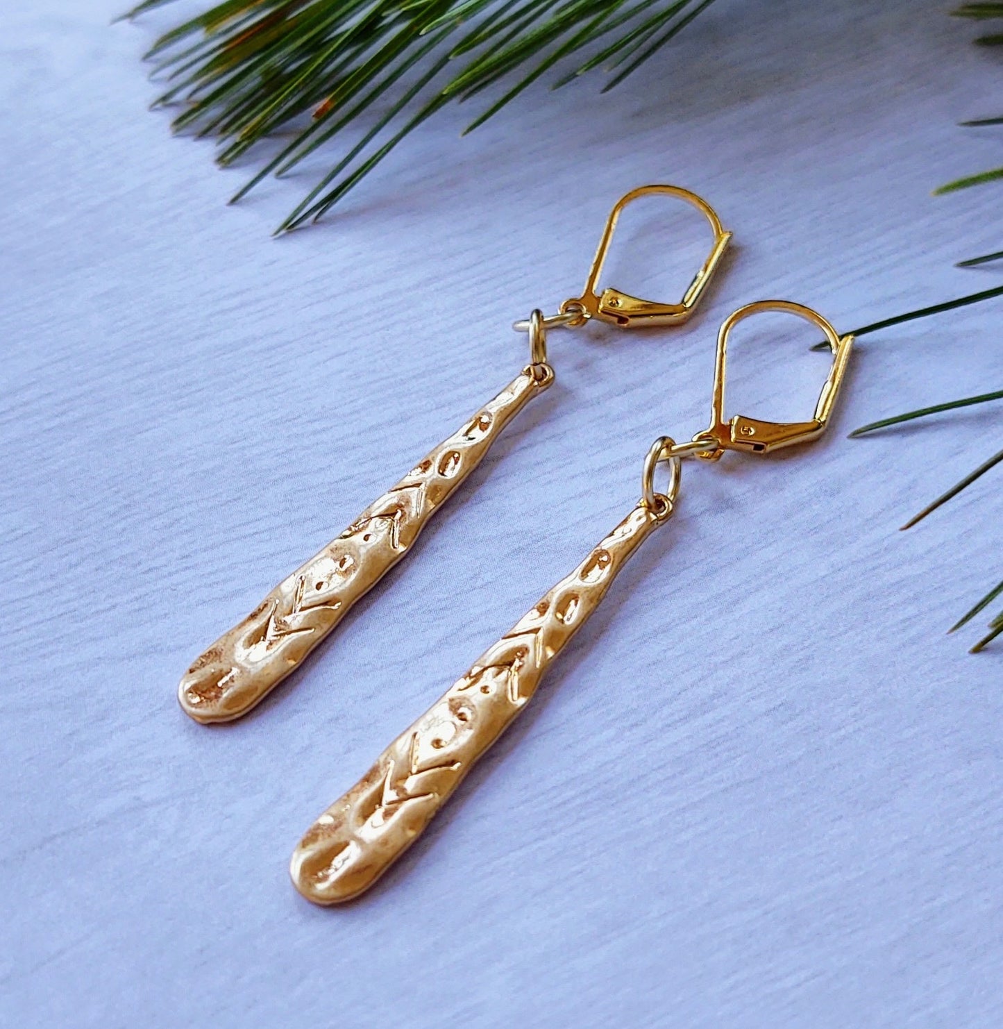 Gold Paddle earrings