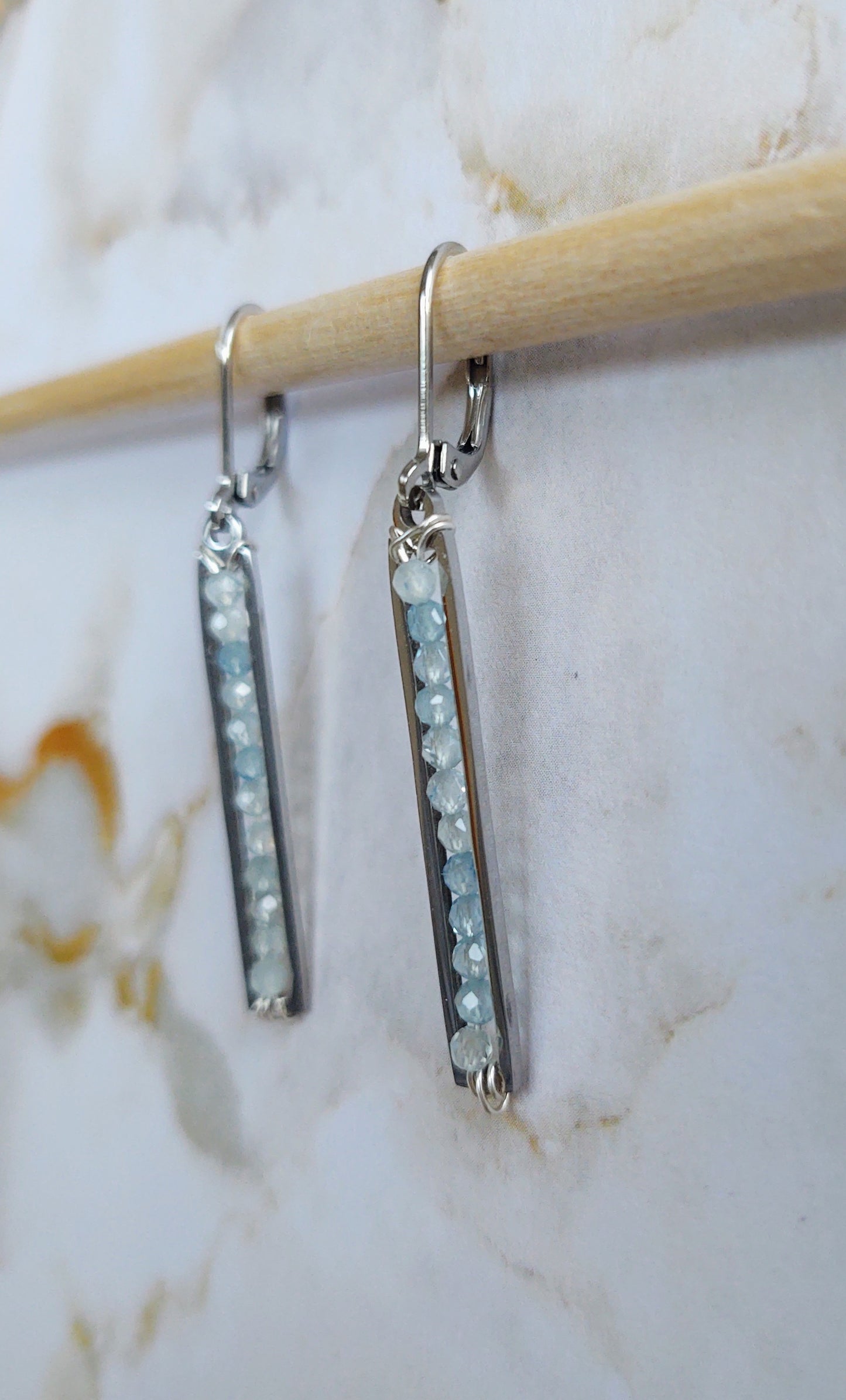 Aquamarine earrings {silver}