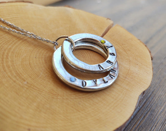 For Keeps personalized necklace {two rings}