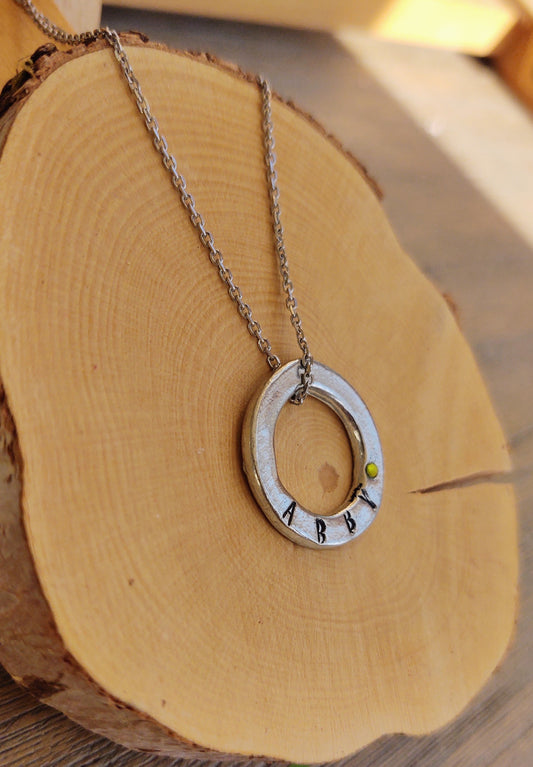 For Keeps personalized necklace {single ring}