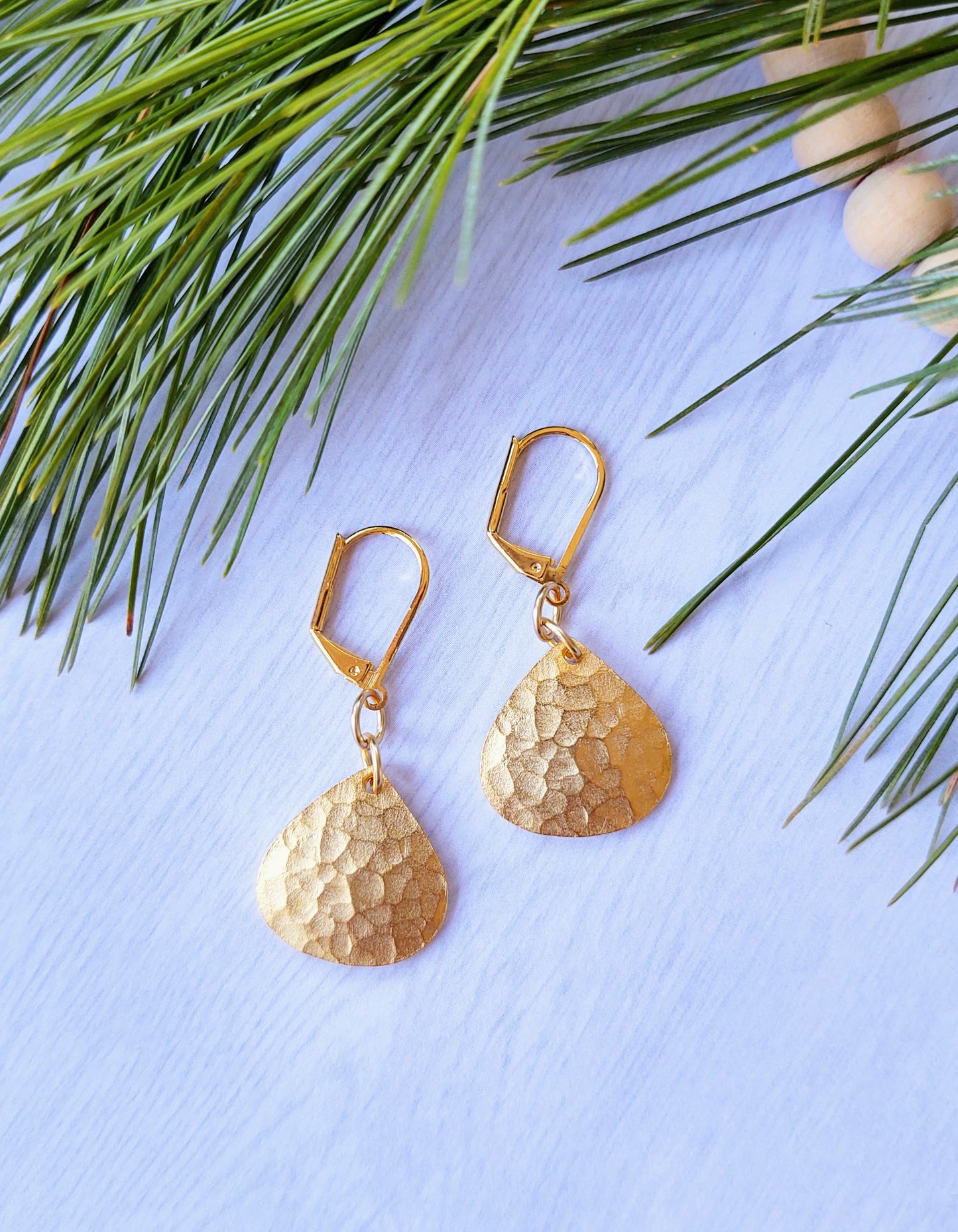 Hammered Gold earrings