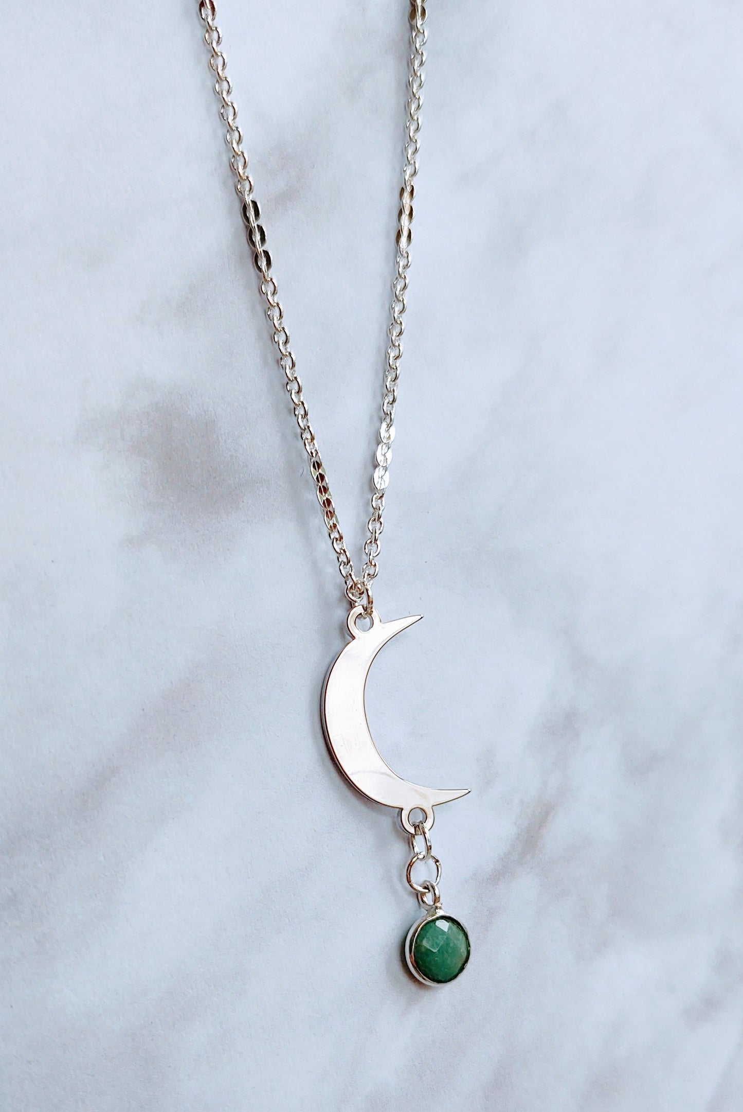 Crescent Moon and Amazonite necklace