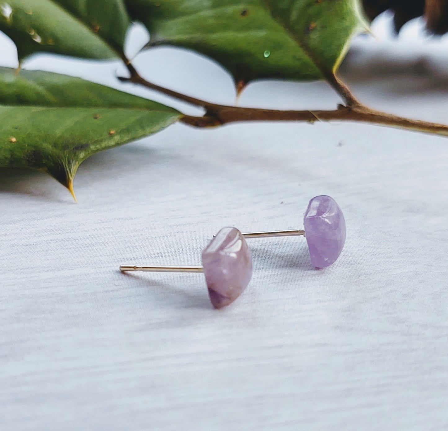 For Small Delights: Amethyst earrings