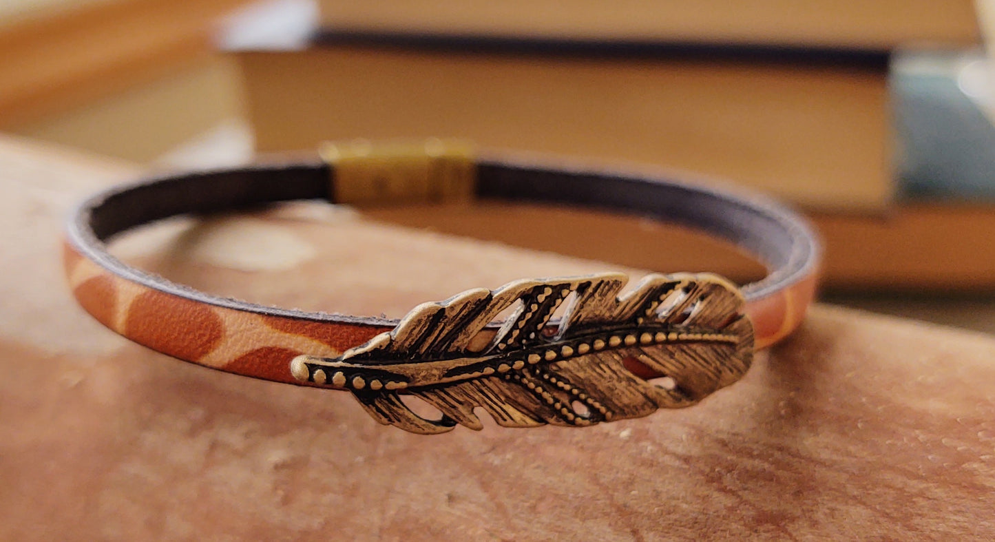 Giraffe-Inspired Leather Bracelet