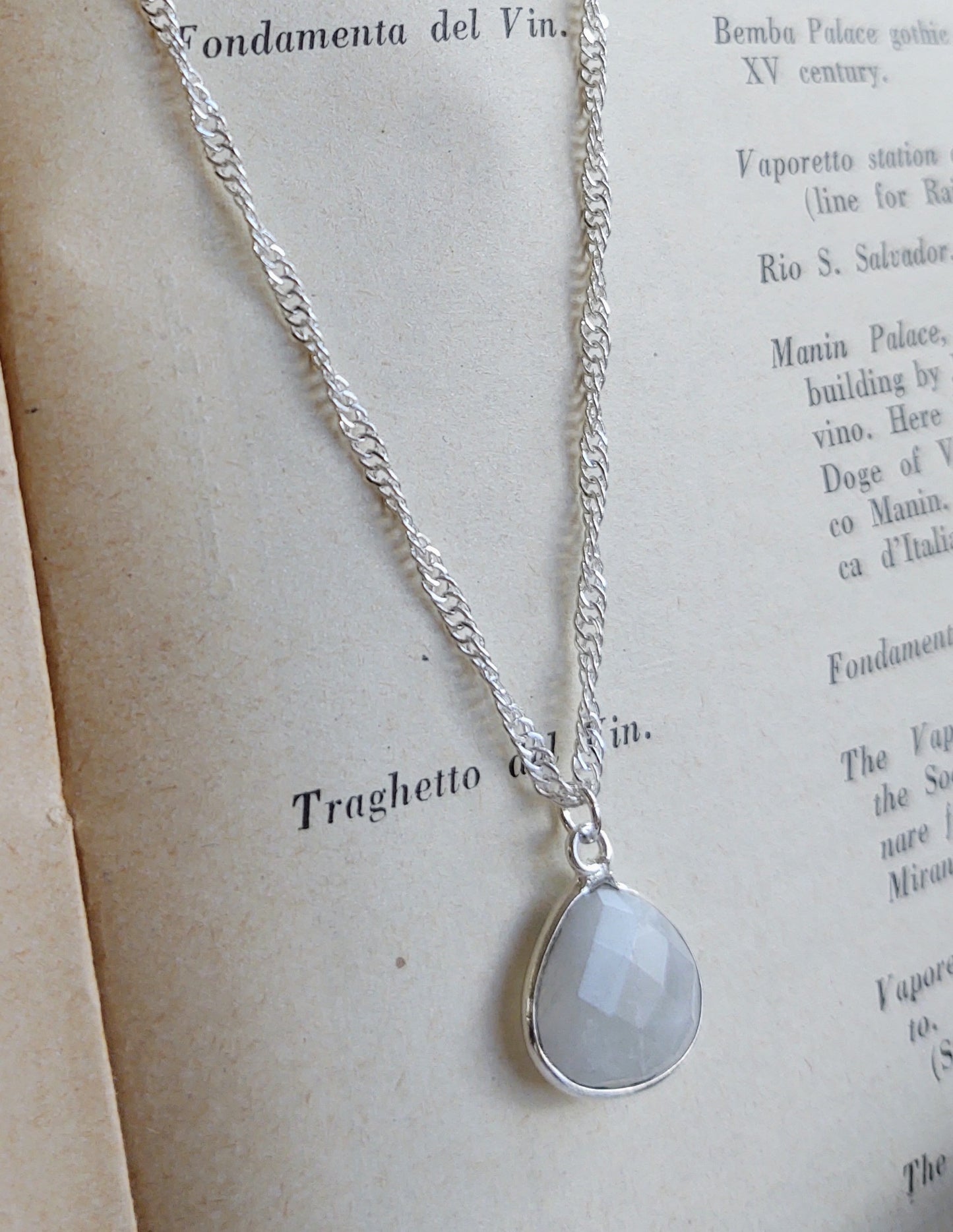 Moonstone pendant necklace -- 30% off!!!