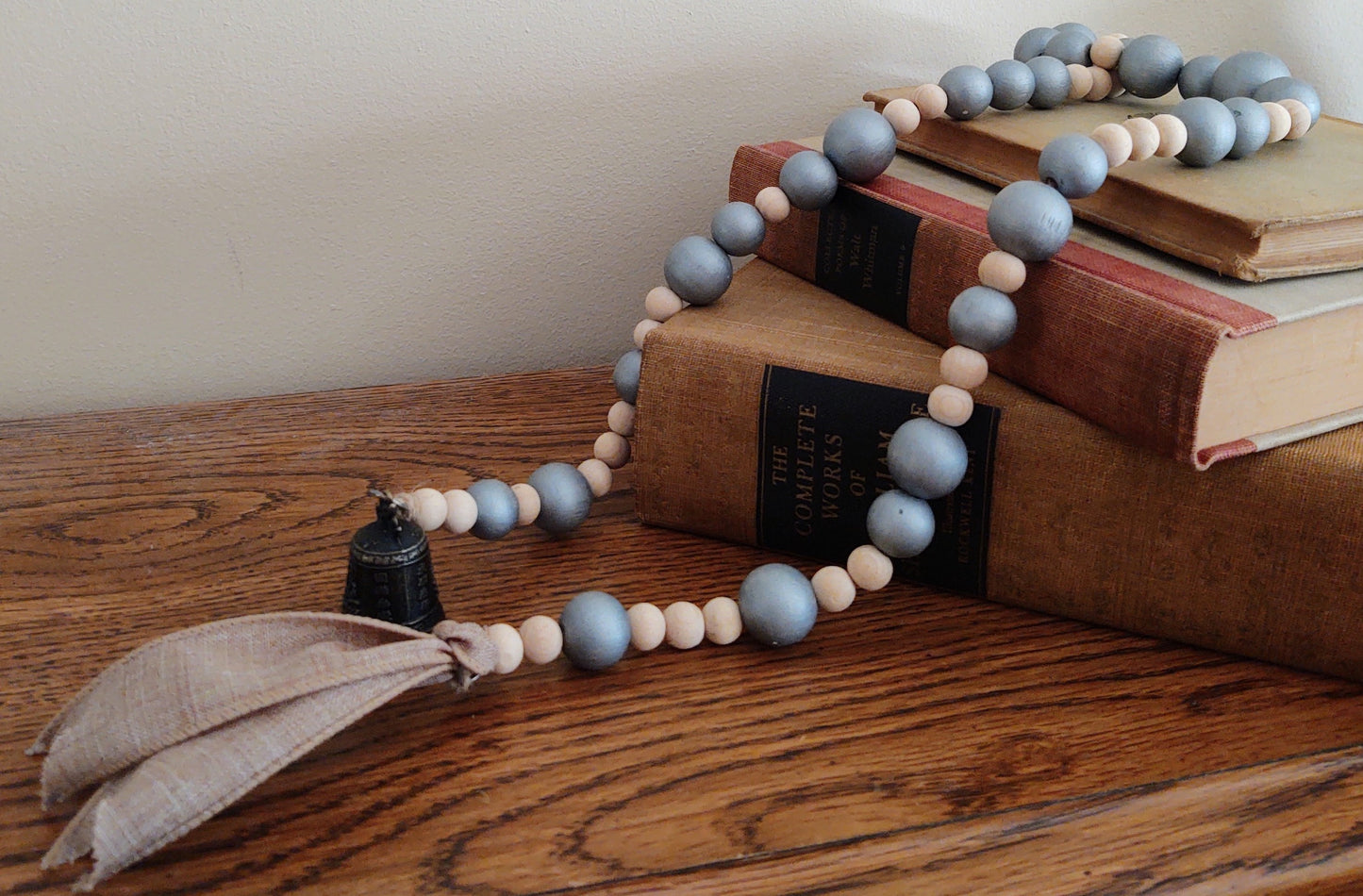 Pewter and Natural Wood Garland