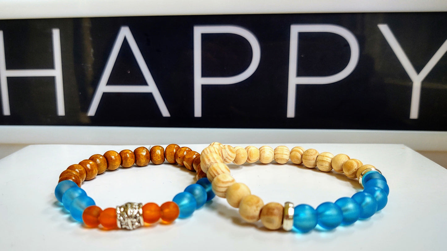 Wood and Glass Bracelet Stacker Set (from Summer '20)