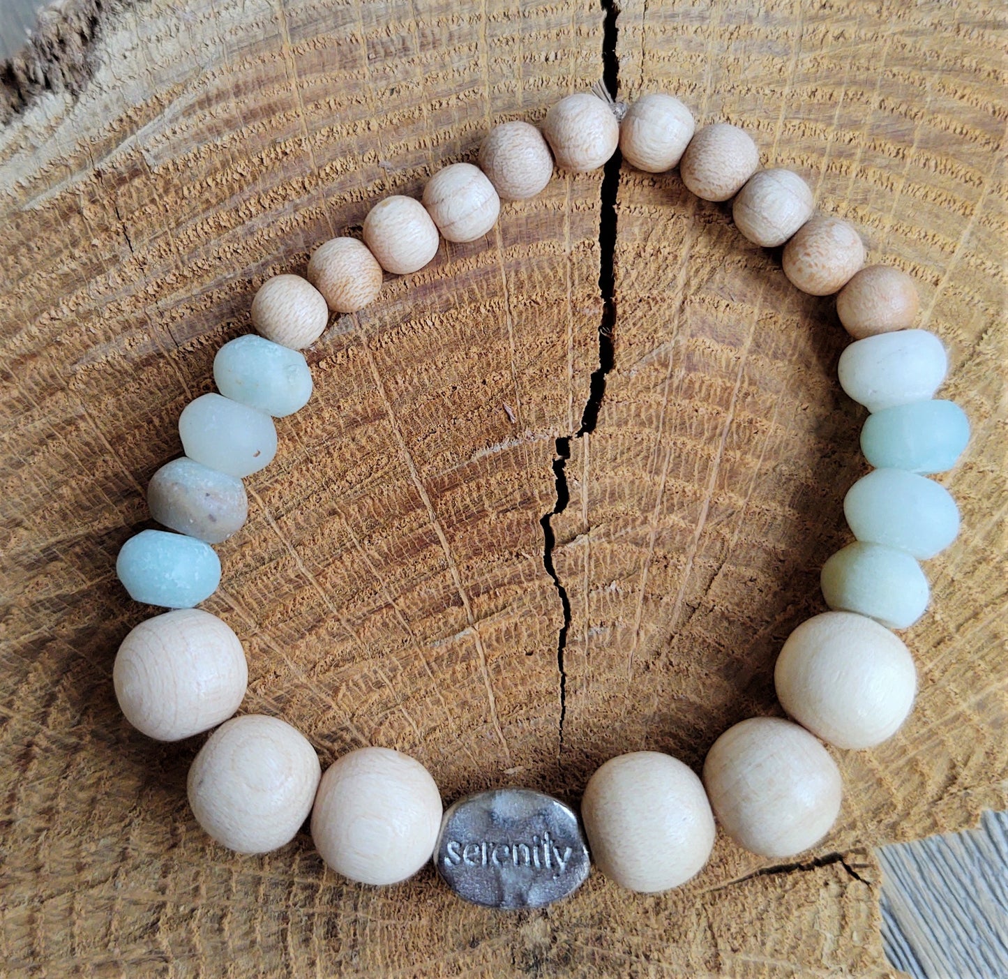 Serenity {wood and Amazonite}